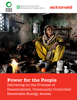 Power for the People:   Delivering on the Promise of Decentralized, Community-Controlled Renewable Energy Access cover