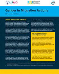 Gender In Mitigation Actions Cover
